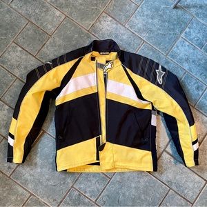 Mens L yellow Alpinestars motorcycle jacket